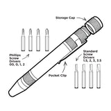 8-in-1 Pen-Style Screwdriver Display - Strong and Courageous
