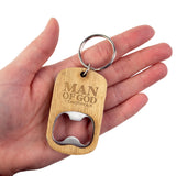 Wooden Keyring Bottle Openers - Basket of 24
