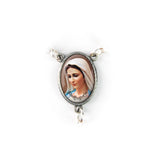 Olive Wood Rosary with Virgin Mary Medjugorje Oval Medal