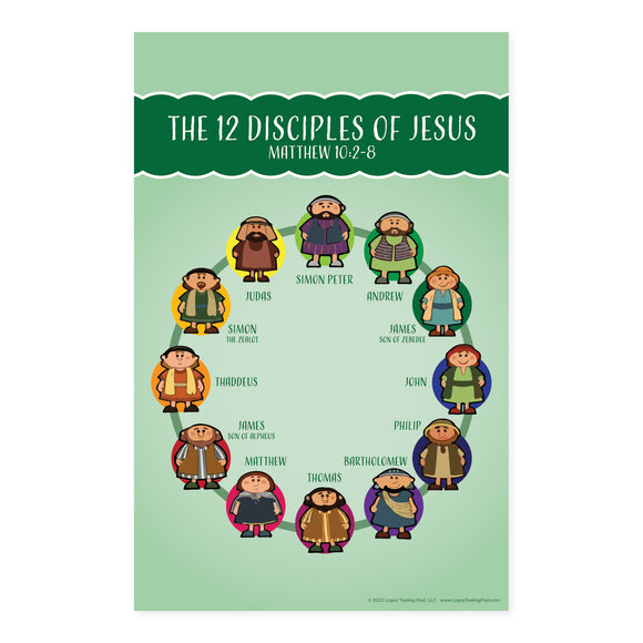 Children's Poster Prints – The 12 Disciples of Jesus