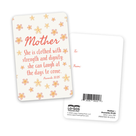 Wallet Scripture Card, Mother – Proverbs 31:25