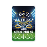 Wallet Scripture Card, Football – Philippians 4:13