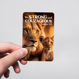 Wallet Scripture Card, Strong and Courageous – Son – Joshua 1:9