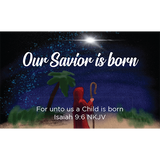 Christmas, Pass Along Scripture Cards, Our Savior is Born, Isaiah 9:6, Pack of 25