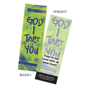 Children's Christian Bookmark, God I Trust You, Proverbs 3:5 - Pack of 25 - Christian Bookmarks
