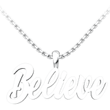  Believe Sterling Silver Pendant with a 18 inch chain