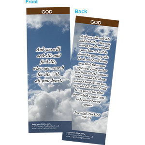 And You Will Seek Me and Find Me Bookmarks, Pack of 25 - Christian Bookmarks