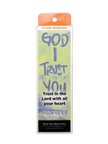 Children's Christian Bookmark, God I Trust You, Proverbs 3:5 - Pack of 25 - Logos Trading Post, Christian Gift