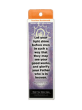 Children's Christian Bookmark, Glow, Matthew 5:16 - Pack of 25 - Logos Trading Post, Christian Gift