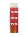 Children's Christian Bookmark, Faith Hope Love, 1 Corinthians 13:13 - Pack of 25 - Logos Trading Post, Christian Gift