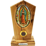 Our Lady of Guadeleupe Icon Olive Wood Stand