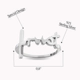 Trust Sterling Silver Script Cross Ring, Words of Life Collection