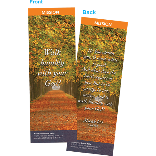 Walk Humbly With Your God Bookmarks, Pack of 25 - Christian Bookmarks