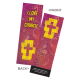 Children's Christian Bookmark, I Love My Church - Pack of 25 - Christian Bookmarks