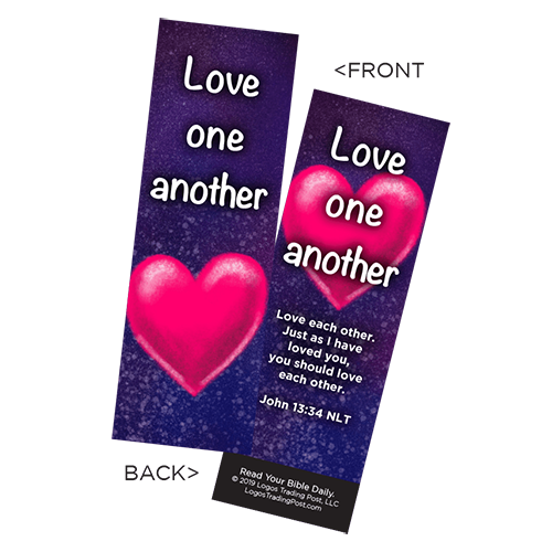 Children's Christian Bookmark, Love One Another, John 13:34 - Pack of 25 - Christian Bookmarks