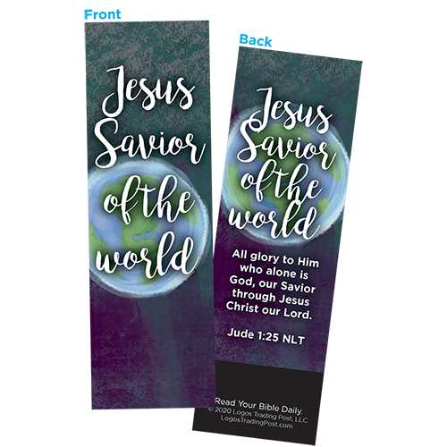 Children and Youth Bookmark, Jesus Savior of the World, Jude 1:25, Pack of 25, Handouts for Classroom, Sunday School, and Bible Study
