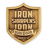 Iron Sharpens Iron Shield Challenge Coin Shield Crest