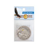 American Bald Eagle Challenge Coin, Satin Silver Plated