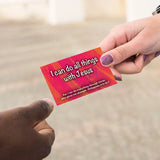 Children's Pass Along Scripture Cards - I Can Do All Things With Jesus, Pack of 25 - With Stand