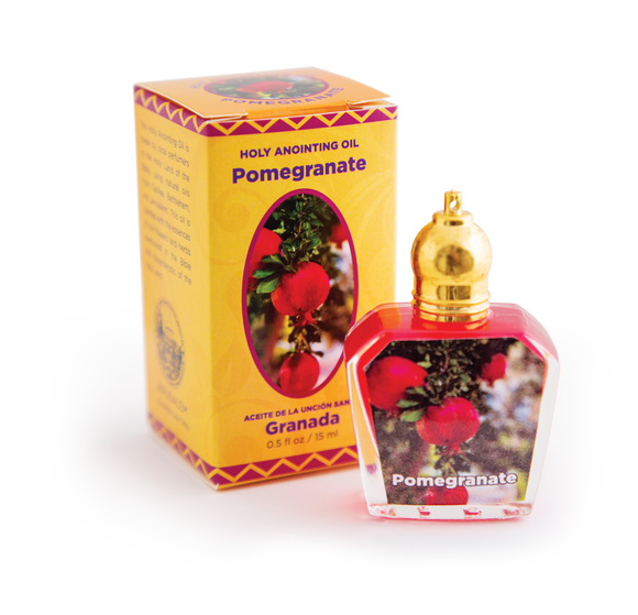 Pomegranate Holy Land Anointing Oil from Israel, 1/2 oz Roller Bottle from Jerusalem, Locally Sourced Herbs & Essences