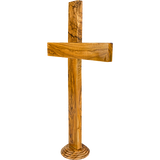 20" Olive Wood Standing Cross pivoted right