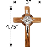 Saint Benedict 4.75" Wall Cross - Medium