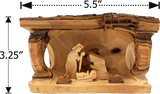 Holy Land Olive Wood Nativity Grotto Log With Bark - Large - Logos Trading Post, Christian Gift