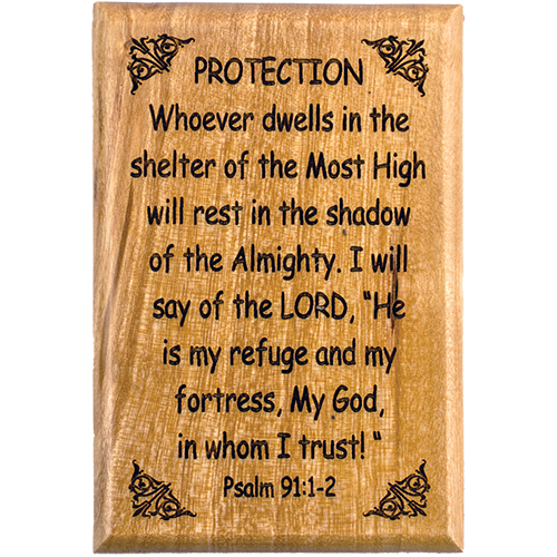 Bible Verse Fridge Magnets, Protection - Psalm 91:1-2, 1.6