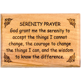 Bible Verse Fridge Magnets, Serenity Prayer, 1.6" x 2.5" Olive Wood Religious Motivational Faith Magnets from Bethlehem, Home, Kitchen, & Office, Inspirational Scripture Décor