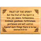Bible Verse Fridge Magnets, Fruit of the Spirit - Galatians 5:22-23, 1.6" x 2.5" Olive Wood Religious Motivational Faith Magnets from Bethlehem, Home, Kitchen, & Office, Inspirational Scripture Décor