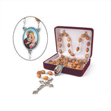 Virgin Mary Queen of Heaven Olive Wood Rosary
