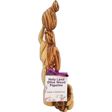 Holy Land Olive Wood Statue - Woman at the Well, 9" with purple ribbon