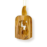 Candle Nativity, 3D Olive Wood Christmas Ornament