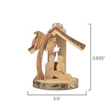 Holy Land Olive Wood Ornament - Nativity and Star