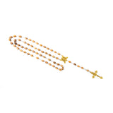Full view of gold miraculous medal rosary