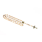 Full view of the bronze miraculous medal olive wood rosary