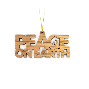 2D Christmas Ornament – Peace on Earth with Nativity