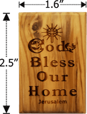 God Bless Our Home Olive Wood Magnet dimensions