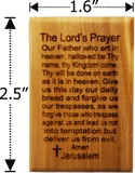 The Lord's Prayer Olive Wood Magnet dimensions