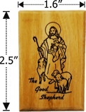 Good Shepherd Olive Wood Magnet dimensions