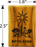 Bethlehem Star Olive Wood Magnet dimensions