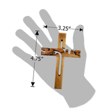 Olive Wood Wall Cross Jesus Cut Out (S)