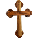 Olive Wood Wall Bottony Cross, Eastern - Greek (L)