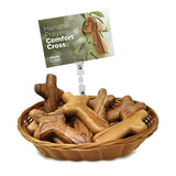 Large Certified Holy Land Olive Wood Handheld Comfort Cross from Israel