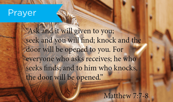 Prayer, Matt 7:78, Pass Along Scripture Cards, Pack 25