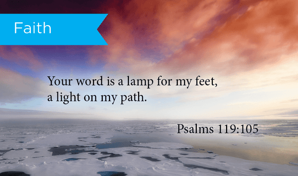  Faith, Psalms 119:105, Pass Along Scripture Cards,Pack 25