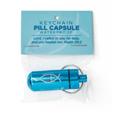 Keychain Pill Capsule - Aqua