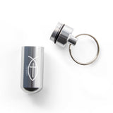 Keychain Pill Capsule - Silver
