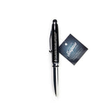 Jeremiah 29:11 Deluxe Scripture Pen with Stylus, LED Light and Scripture Card - Black