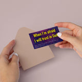 Children's Pass Along Scripture Cards - When I'm Afraid I Trust in God, Pack of 25 - With Stand